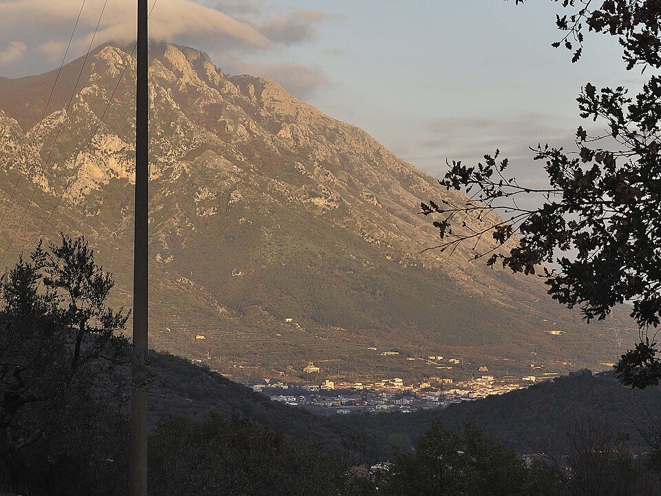 View of the comune of Bucciano, in the province of Benevento, at the feet of Mount Taburnus