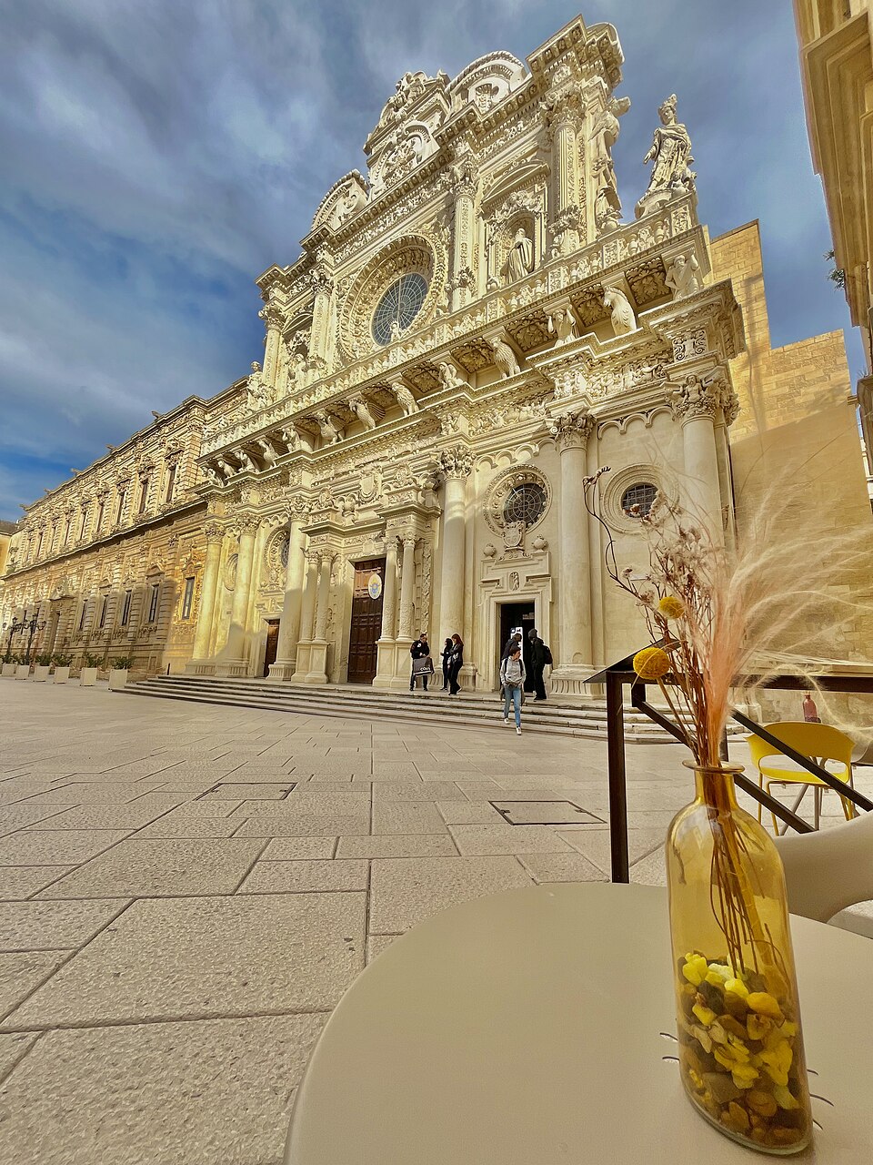 Frontal view of Lecce's Basilica